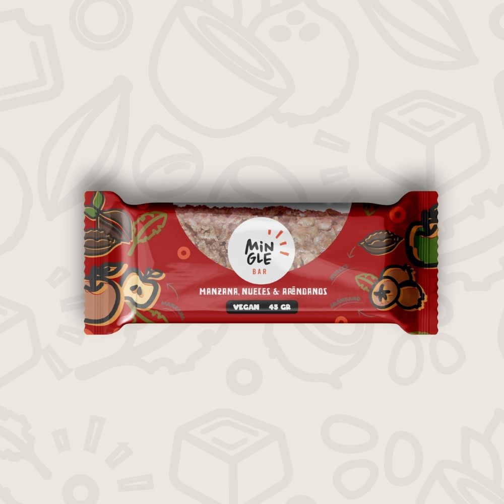 Barrita de Cereal Manzana, Nueces y Arándanos Pack 5 un.