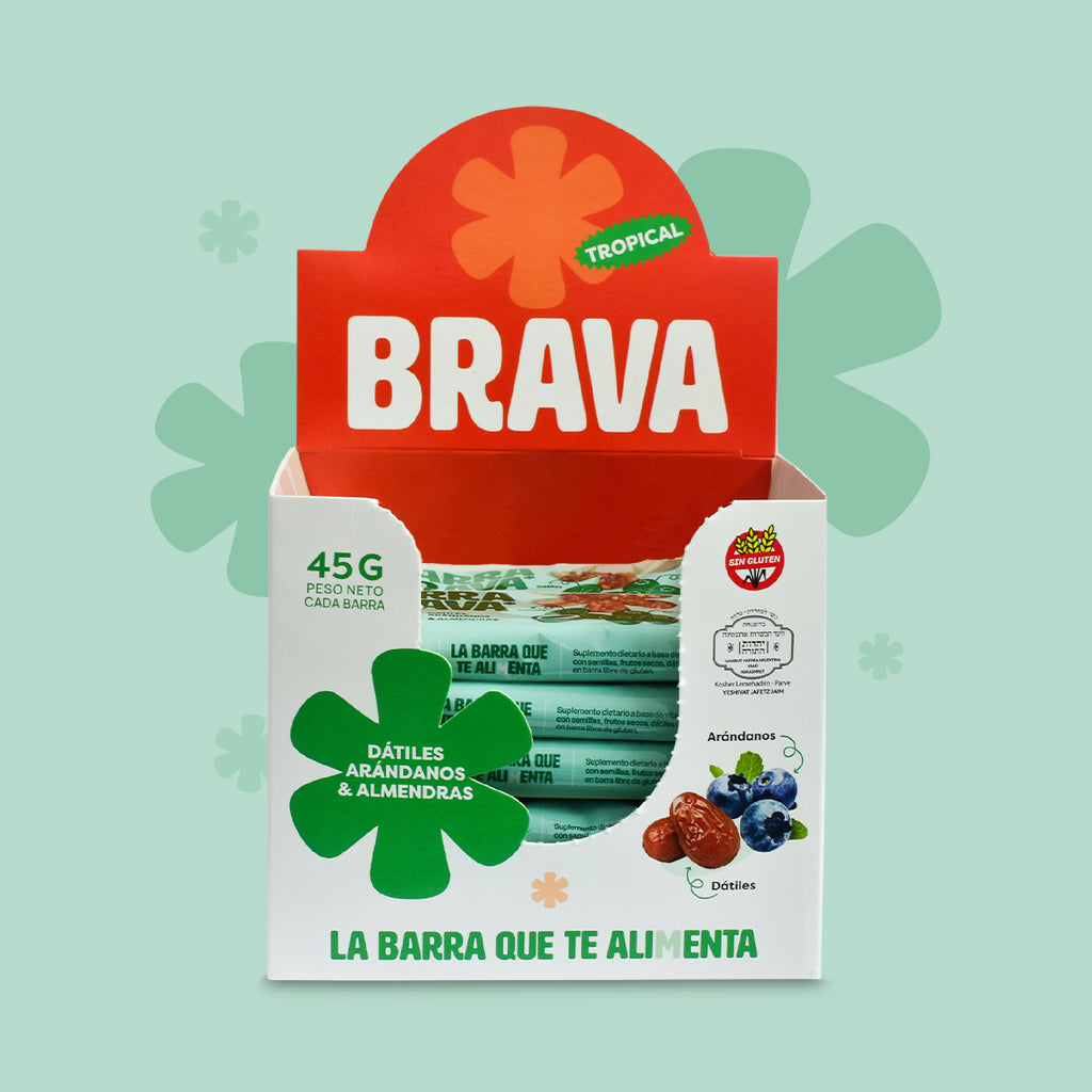 Barra Tropical: Dátiles y Arándanos (Pack 12 un.)