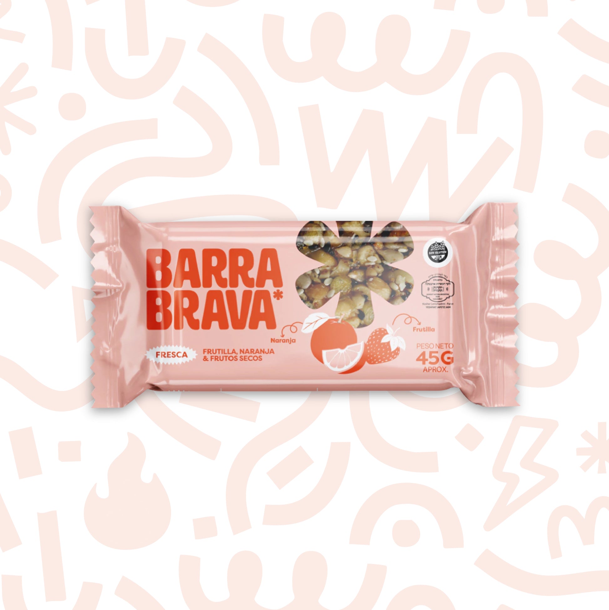 Barra Fresca: Frutilla y Naranja Pack 12 un.
