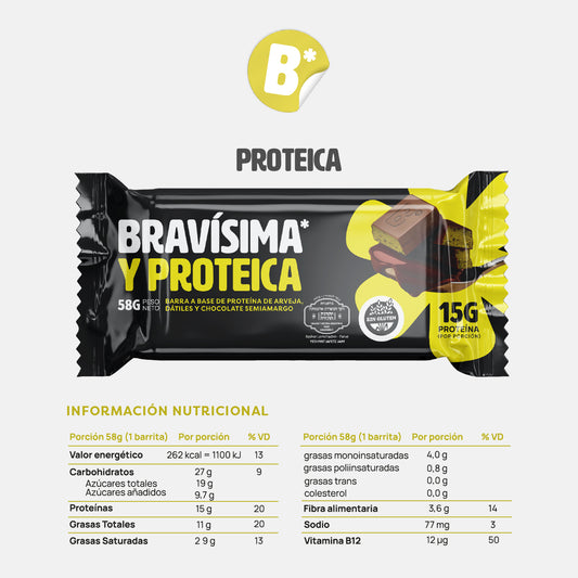 Barra Proteica Bravísima Cacao (Pack 12 un.)