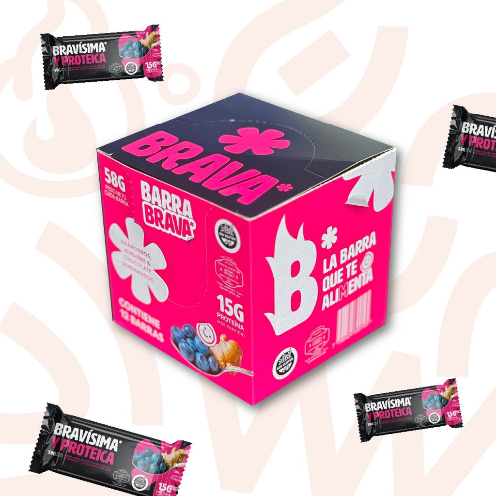 Barra Proteica Bravísima Arándanos & Jengibre (Pack 48 un.)