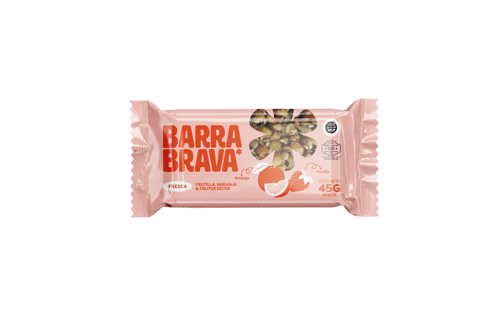 Barra Fresca: Frutilla y Naranja Pack 12 un.