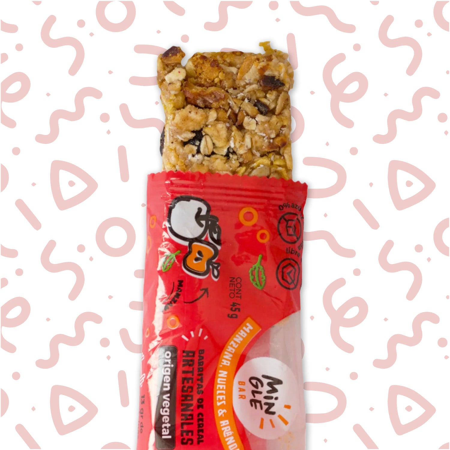 Barrita de Cereal Manzana, Nueces y Arándanos Pack 5 un.
